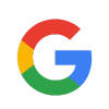 A black background with the google logo in red, yellow and green.